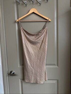 Forever 21 Metallic Rose Gold Slip Dress